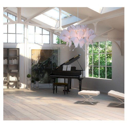 Lampa wisząca Farfalla różowa LP-MD088-3439A/1P Light Prestige ZWIS motyle