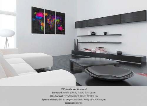 Obraz na korku - Mappa del Mondo [Mapa korkowa]