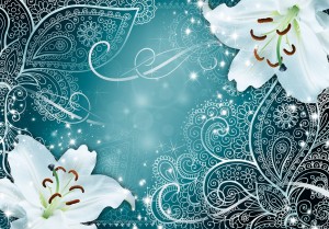 Fototapeta - Orientalne skrzydła (turkusowy)