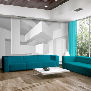 Fototapeta - Biała geometria