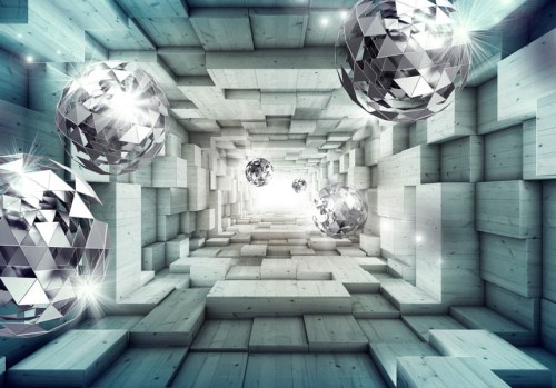 Fototapeta - Podróż przez Niebieski Tunel