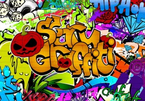 Fototapeta - Scary graffiti