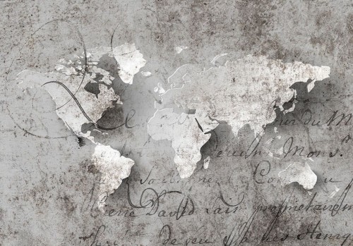 Fototapeta - Mapa i list