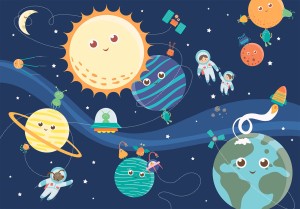 Fototapeta - Wesołe planety