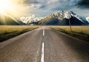 Fototapeta - Długa droga