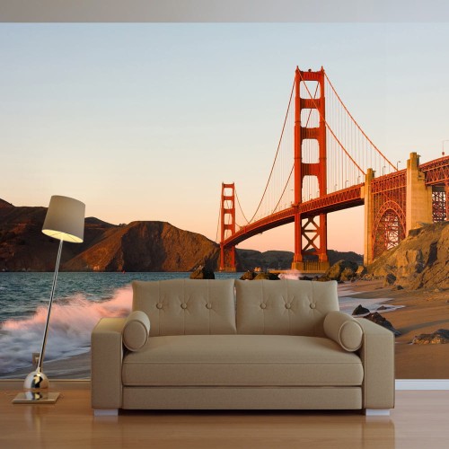 Fototapeta - Most Golden Gate - zachód słońca, San Francisco