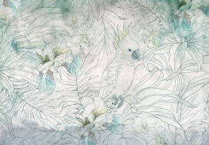 Fototapeta - Kakadu w ogrodzie