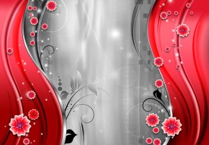 Fototapeta - Za zasłoną czerwieni