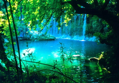 Fototapeta - Wodospady Kursunlu (Antalya, Turcja)