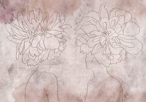 Fototapeta - Florystyczny fresk