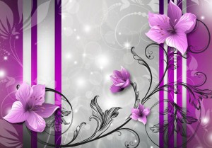 Fototapeta - Fioletowe paki