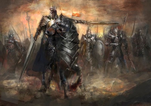 Fototapeta - Czarny jeździec