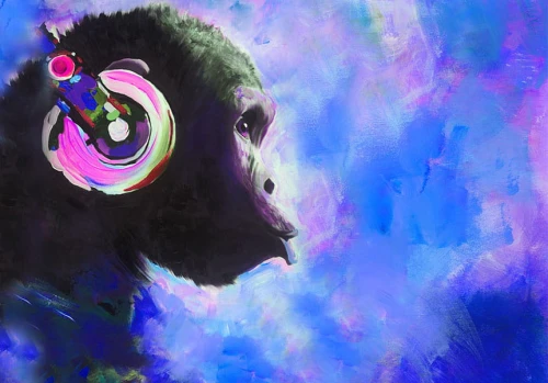 Fototapeta - Niebieska melodia