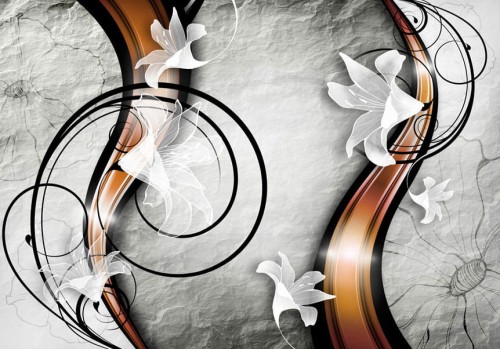 Fototapeta - Lilia na kamieniu