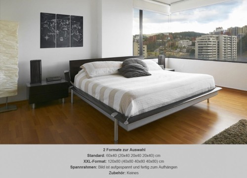 Obraz na korku - Lekcja geografii [Mapa korkowa]