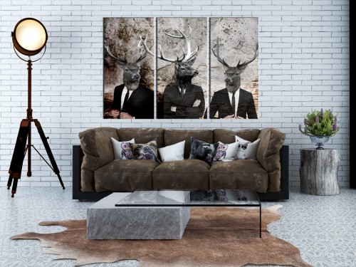 Obraz - Jelenie w garniturach I