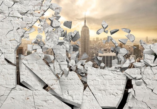 Fototapeta - NY - Miasto za ścianą