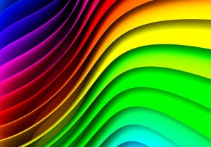 Fototapeta - Tęczowe fale