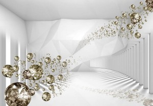 Fototapeta - Diamentowy korytarz (szary)