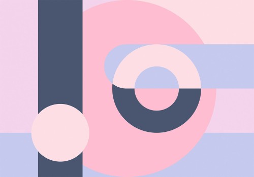 Fototapeta - Geometryczny wianuszek (fioletowy)