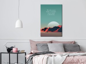 Obraz - He who never made a mistake, never made a discovery (1-częsciowy) pionowy