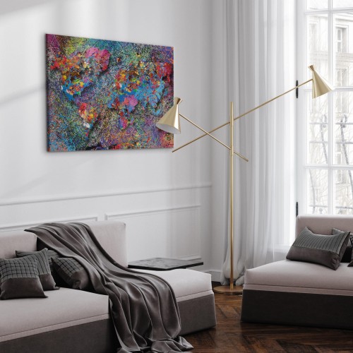 Obraz - Mapa: Inspiracja Pollockiem