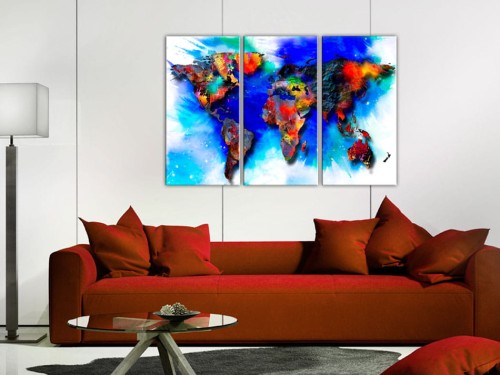 Obraz - Tęczowa mapa