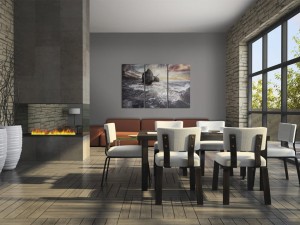 Obraz - Samotny statek na pełnym morzu