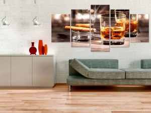 Obraz - Cygaro i whisky