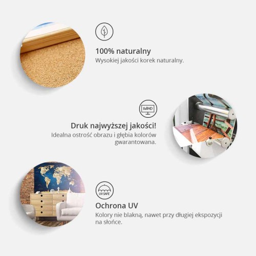 Obraz na korku - Mozaika kolorów [Mapa korkowa]