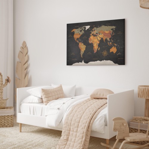 Obraz - Mapa świata: Tajemnice Ziemi