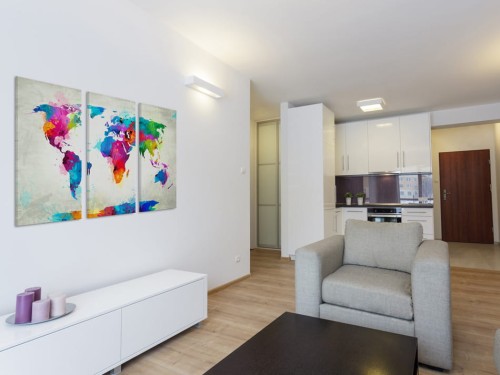 Obraz - Mapa świata: Eksplozja kolorów