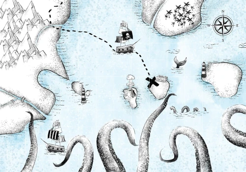 Fototapeta - Mapa skarbów