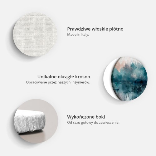 Obraz okrągły - Stworzenie Adama - dłonie z fresku autorstwa Michała Anioła / Stworzenie Adama autorstwa Michała Anioła