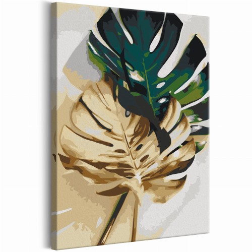 Obraz do samodzielnego malowania - Złota monstera