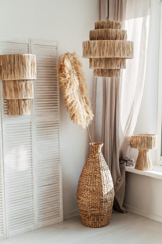 Lampa wisząca boho AZURA L