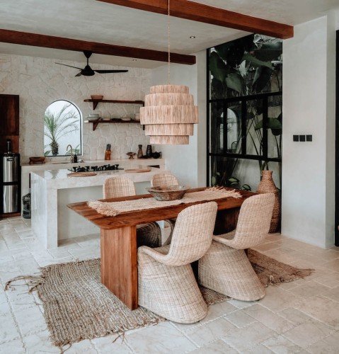 Lampa wisząca boho AZURA L