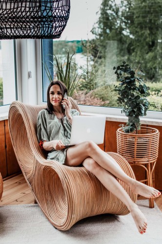 leżak rattanowy w stylu boho BALI