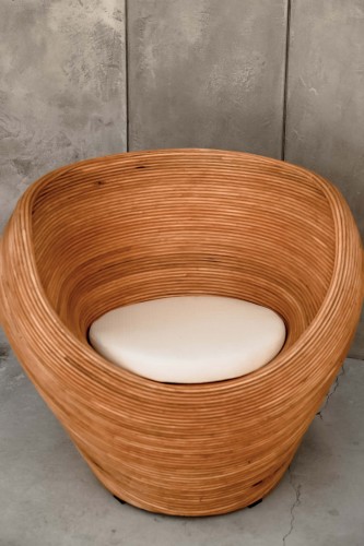 Fotel rattanowy Galla koniak
