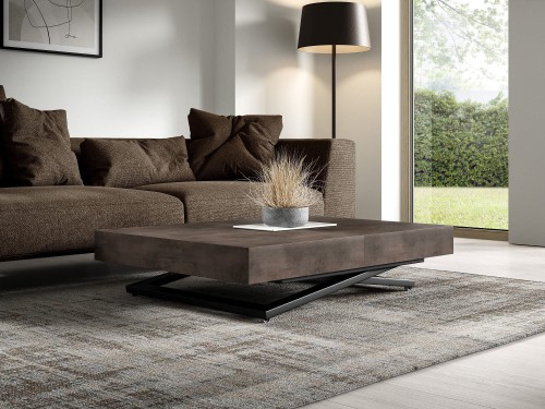 Ławostół rozkładany do salonu SANNA U blat Dark Grey Chicago