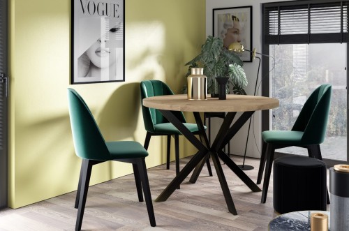 Stół loftowy rozkładany BROON okrągły 100 cm Oak Craft