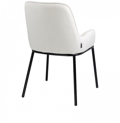 Krzesło tapicerowane welurowe jasny beż Santero velvet