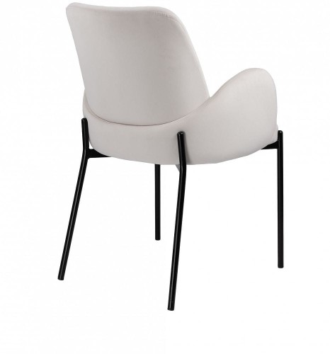 Krzesło tapicerowane nowoczesne Gardenia velvet jasny beż