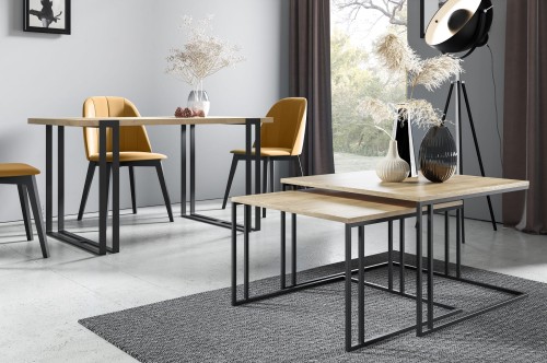 Stolik kawowy loftowy 2w1 RODOS kwadratowy