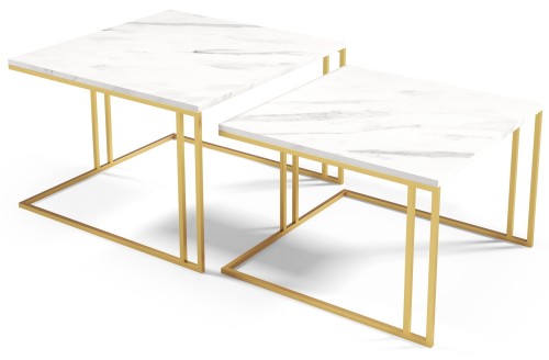 Stolik kawowy 2w1 złoty GLAM