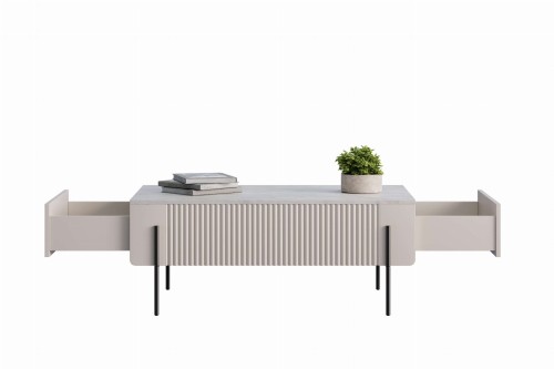 Stolik kawowy z szufladami Malaga kaszmir 100 cm