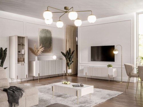 Meble do salonu Malaga kaszmirowe ryflowane