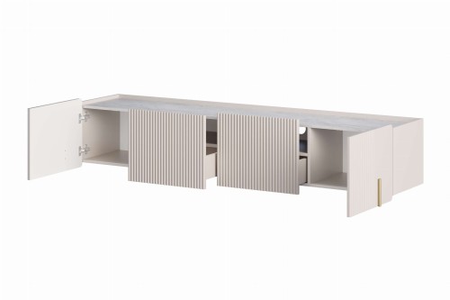 Wisząca szafka rtv z szufladami 200 cm Malaga kaszmir