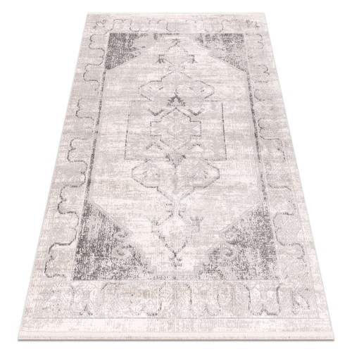 Dywan szary przecierany vintage DISTIN 0107B ornament ramka