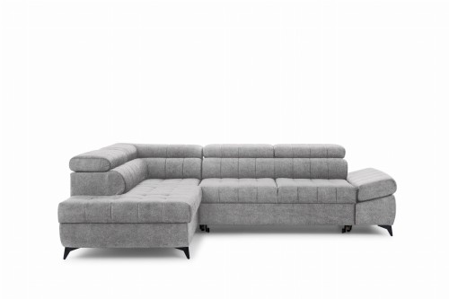 Narożnik z funkcją spania Valeria L szary szenil Perfect Harmony 80